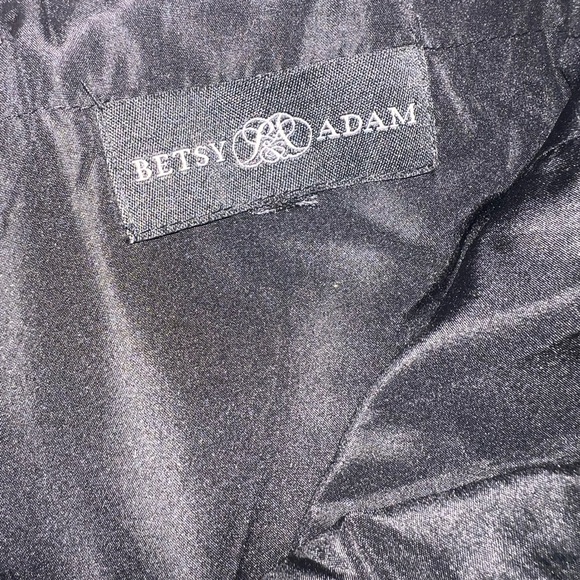 Betsy & Adam Black Ruffled Prom Dress - Picture 8 of 10